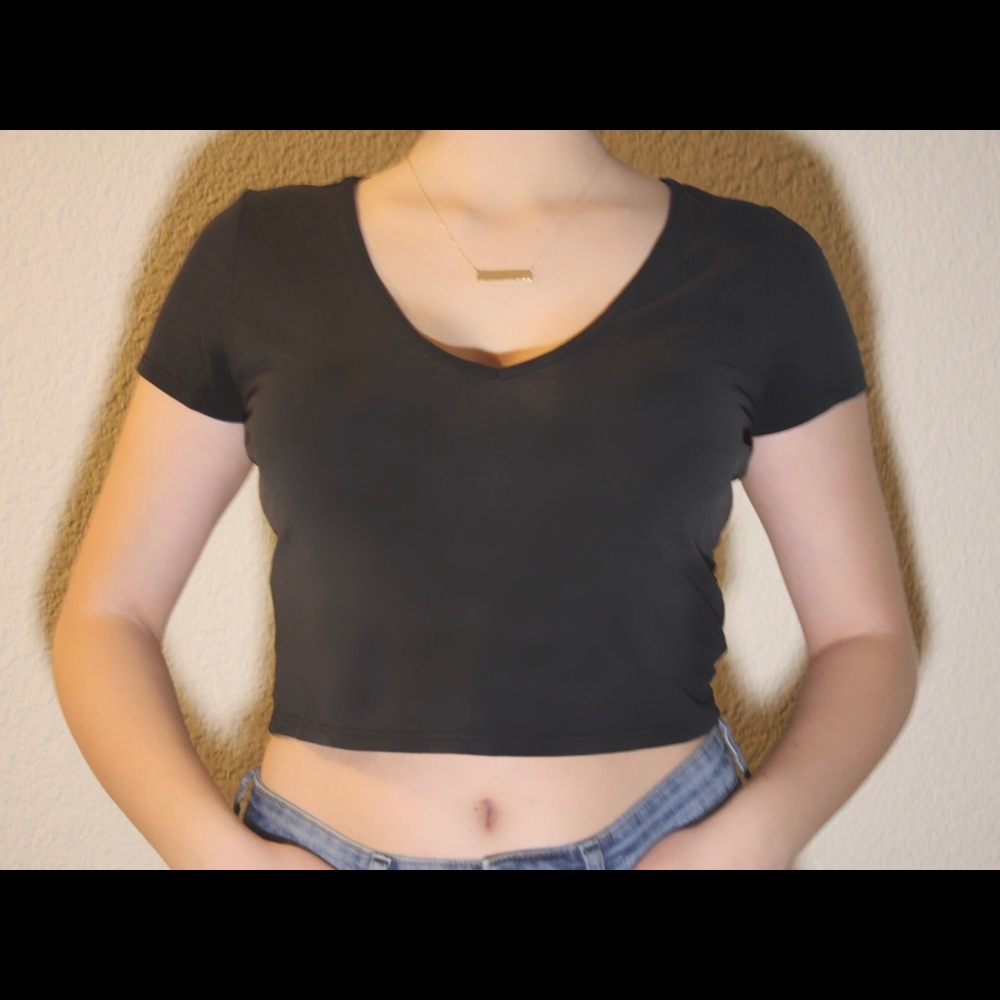 Charlotte Russe Black Crop Top